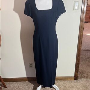 Liz Claiborne Navy Square Neck Dress